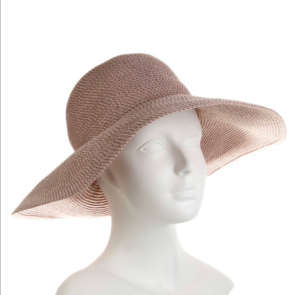 Eric Javits Hamptons squishy Sun Hat straw blush pink